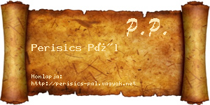 Perisics Pál névjegykártya